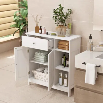 Hivvago Freestanding Kitchen Cupboard Storage Organizer With 1 Large Drawer