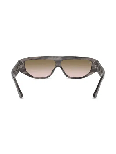 Ferrari Oversized Frame Sunglasses In Striped Grey