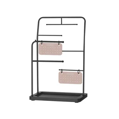 Breebe Jewelry Stand With 6 Hanging Rods Ink Black