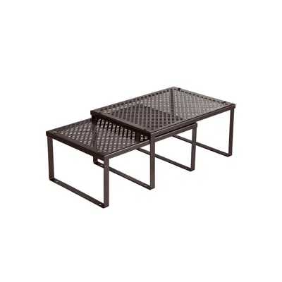 Breebe Set Of 2 Stackable And Expandable Spice Racks Oatmeal Beige