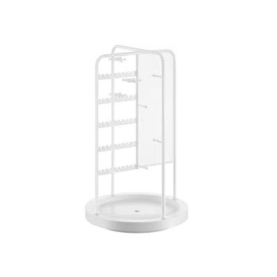 Breebe Rotating Jewellery Stand With A Bottom Tray Cloud White