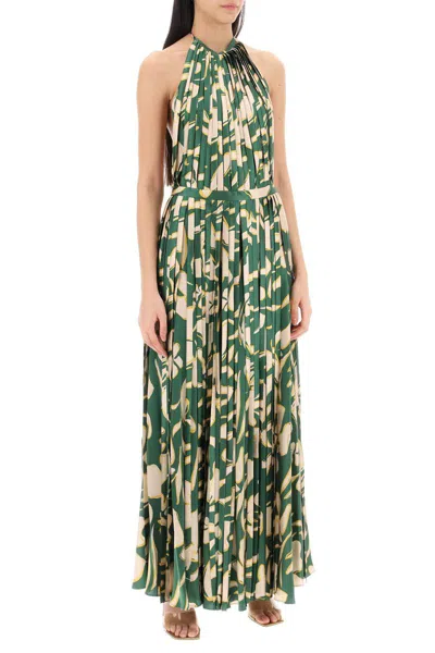 Shop Raquel Diniz Giorgia Fringed Maxi Dress In Verde