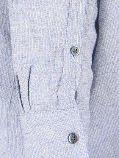 Our Legacy Textured Fabric Button-down Collar Shirt In Blue