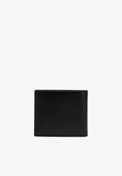 Saint Laurent Cassandre Bi-fold Leather Wallet In Black