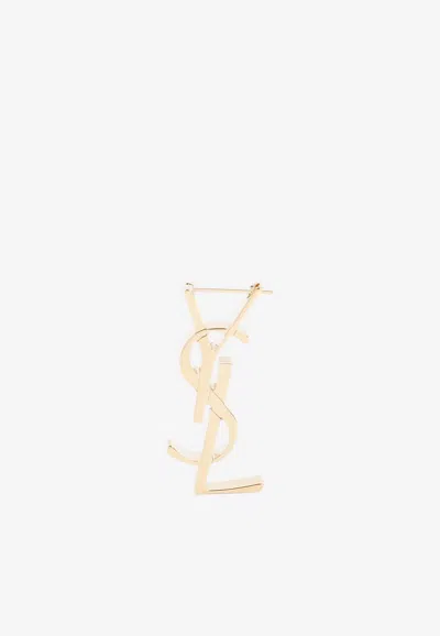 Saint Laurent Cassandre Chunky Logo Single Earring In Gold