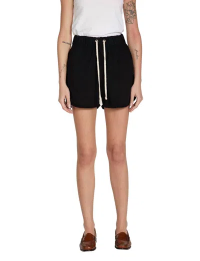 Les Tien Serena Scallots Shorts In Black