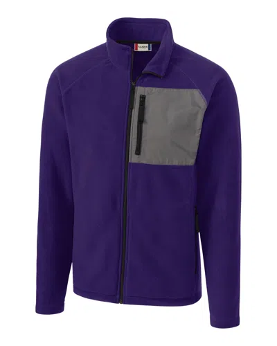 Clique Men's Summit Microfleece Hybrid Full Zip Jacket In Purple