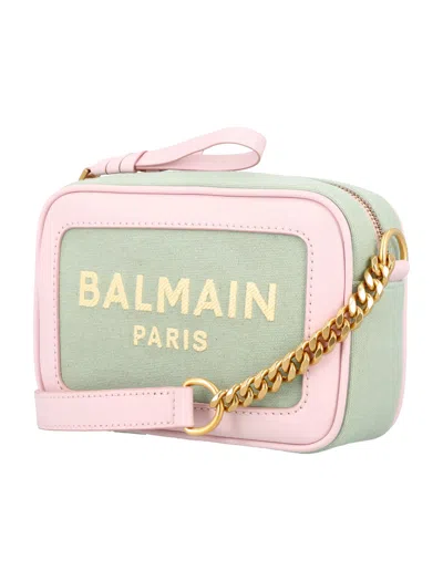 BALMAIN CHIC MINI CAMERA BAG WITH GOLD-TONE CHAIN 
