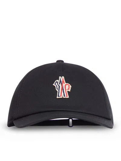 Moncler Baseball Cap With Stylish Curved Brim In Black