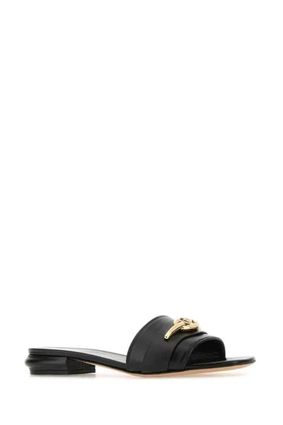 Shop Valentino Garavani Slippers In Black