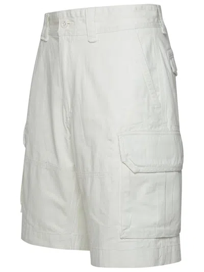 Shop Polo Ralph Lauren White Cotton Bermuda Shorts