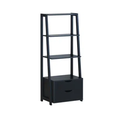 Hivvago 4-tier Ladder Bookshelf Storage Display With 2 Drawers
