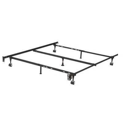 Quikfurn Twin, Full, Queen Sturdy Black Metal Adjustable Bed Frame W/headboard Brackets