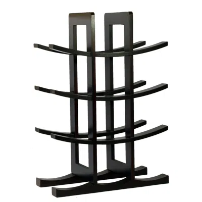 Quikfurn 12-bottle Wine Rack In Dark Espresso Finish Bamboo