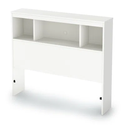 Quikfurn Twin Size Modern Bookcase Headboard In White Wood Finish