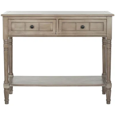 Quikfurn Console Accent Table Traditional Style Sofa Table In Distressed Cream