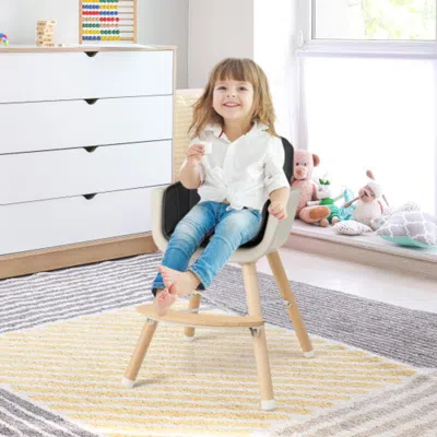 Hivvago 3-in-1 Convertible Wooden High Chair With Cushion-black In Brown