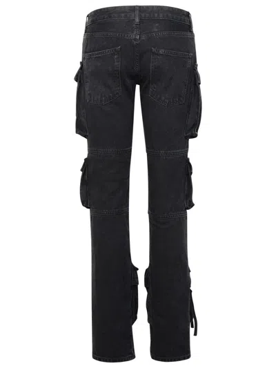 Attico Essie Flared Cargo Pants In Black