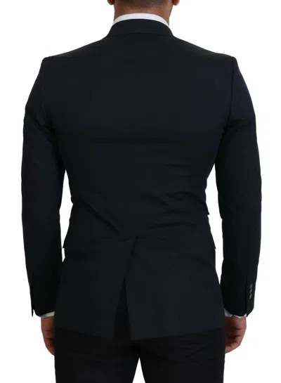 Dolce & Gabbana Black Single Breasted Formal Wool Blazer In Black
