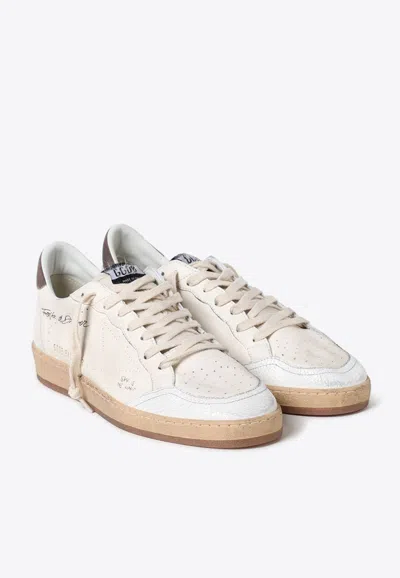 Golden Goose Db Ball Star Leather Low-top Sneakers In White