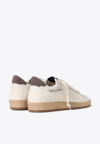 Golden Goose Db Ball Star Leather Low-top Sneakers In White