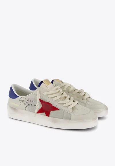 Golden Goose Db Ball Star Leather Low-top Sneakers In White
