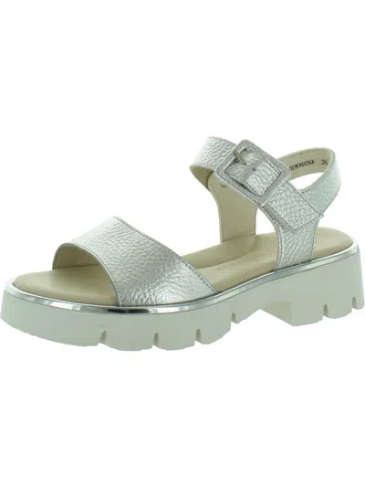 Paul Green Toby Womens Patent Leather Cushioned Footbed Ankle Strap In Green