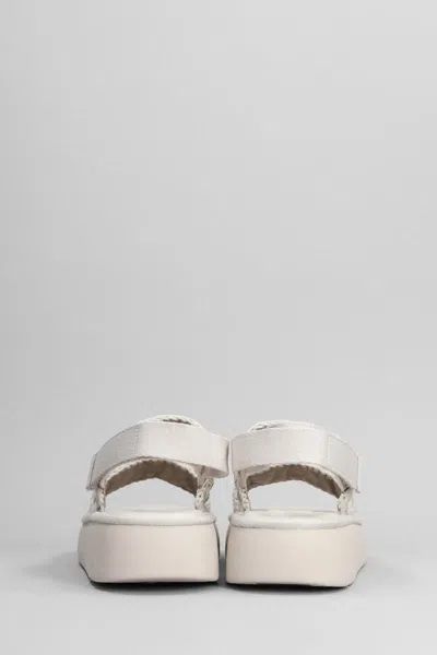Mou Bounce Suede Flatform Sandals In Grey
