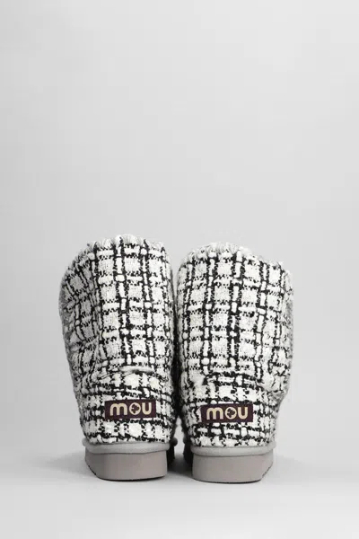 Mou Eskimo 24 Low Heels Ankle Boots In White
