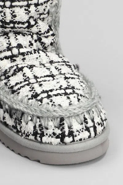Mou Eskimo 24 Low Heels Ankle Boots In White