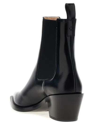 Gianvito Rossi Wylie Dover 45 Glossed-leather Chelsea Boots In Black