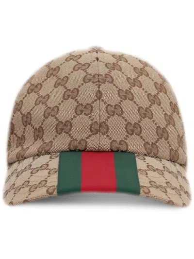 Shop Gucci Gg Supreme Baseball Cap In Beige