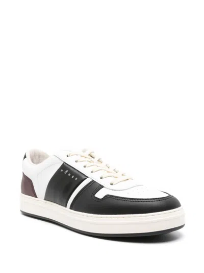 Shop Hogan H668 Leather Sneakers In White