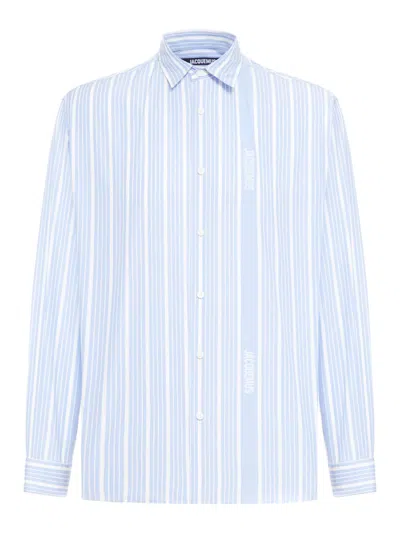 Jacquemus La Chemise Simon Logo Striped Shirt In Multicolour