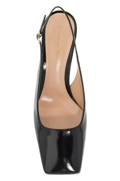 Shop Gianvito Rossi Slingback Décol In Black