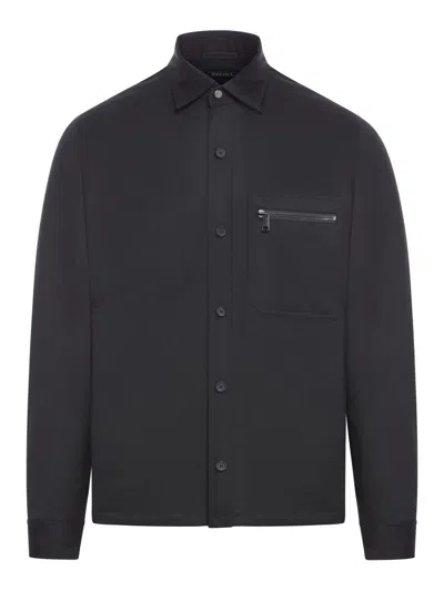 Shop Zegna Padded Jacket In Black