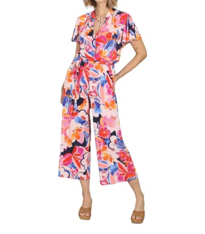 Veronica M Short Sleeve Jumpsuit In Sinclair In Multi