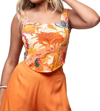 Celina Moon Allie Corset Top In Honeycomb In Multi