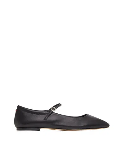 Aeyde Sleek Nappa Leather Flats For Women In Black