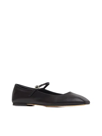Aeyde Sleek Nappa Leather Flats For Women In Black
