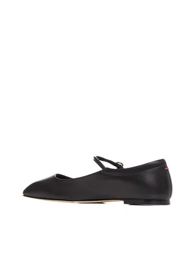 Aeyde Sleek Nappa Leather Flats For Women In Black