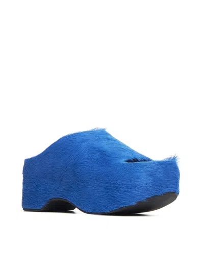 Shop Marni Sandals In Mazarine Blue