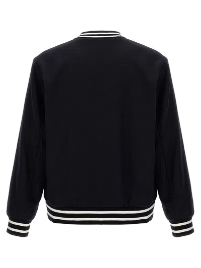 Apc A.p.c. Micky Wool Blend Bomber Jacket In Blue