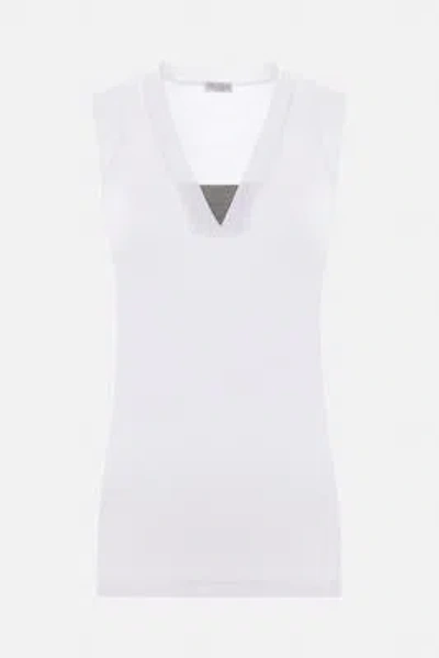 Shop Brunello Cucinelli Top In White