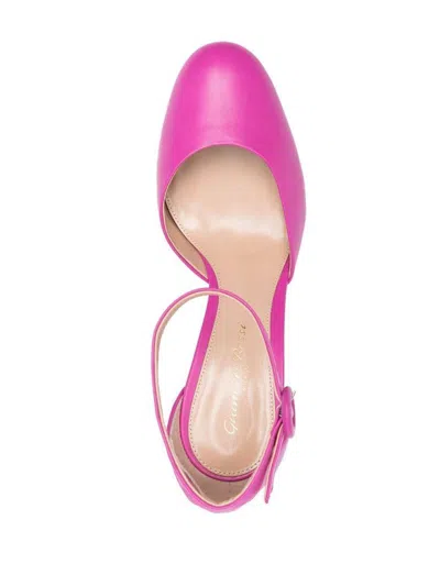 Gianvito Rossi Holly Chenille Platform Pumps In Pink