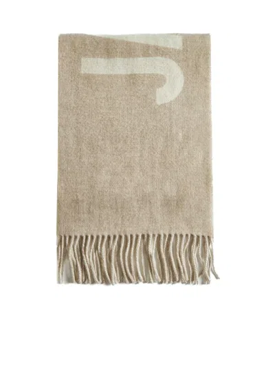 Shop Jacquemus Scarfs In Multi Beige