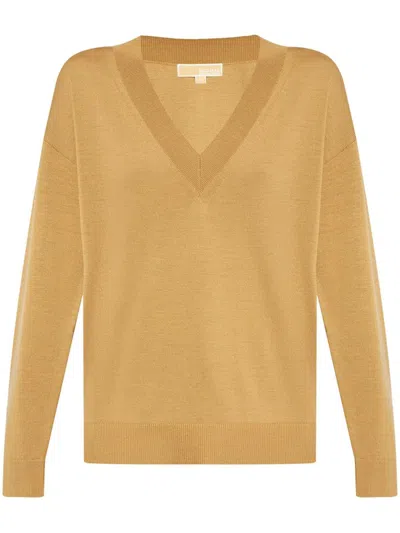 Michael Kors Sweaters In Merino In Brown