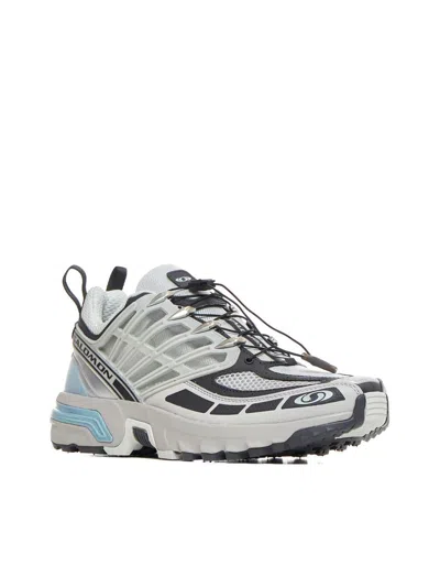 Salomon Acs Pro Mesh And Rubber Sneakers In Metal/phantom/arona