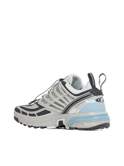 Salomon Acs Pro Mesh And Rubber Sneakers In Metal/phantom/arona