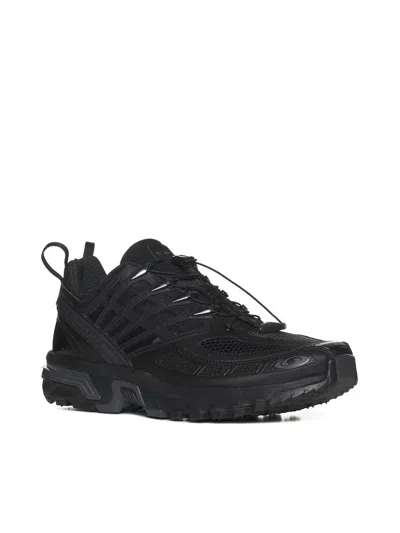 Shop Salomon Sneakers In Black/black/black